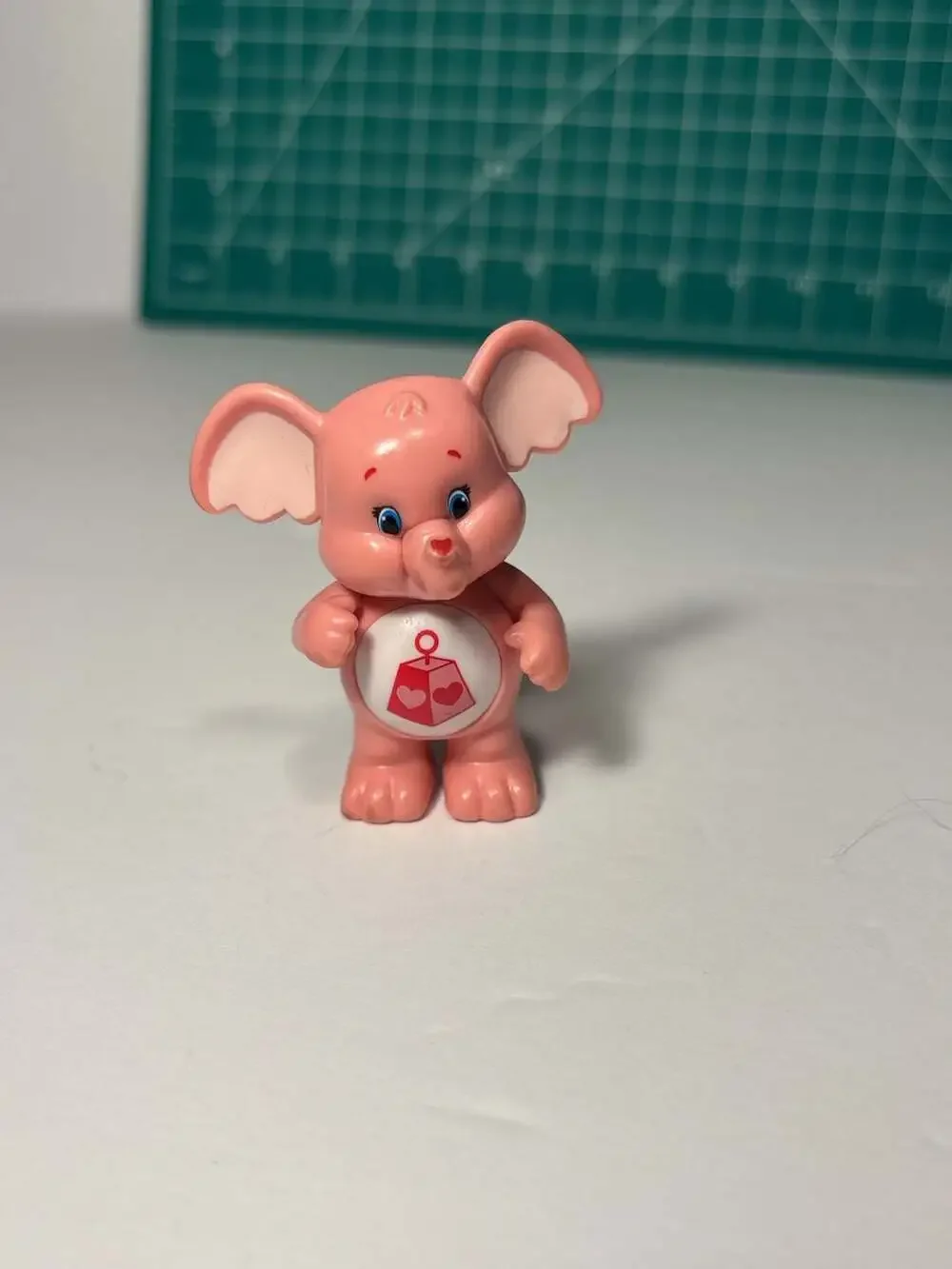 Vintage Care Bear Cousins Lotsa Heart Pink Elephant Figure 1984 Kenner